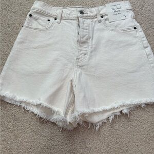 Abercrombie & Fitch High Waist Frayed Shorts